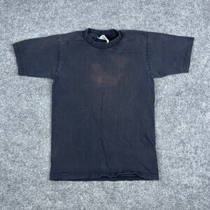 Pro Club T-Shirt Womens Size S Black Heavyweight Blank Crew Neck USA Fabric